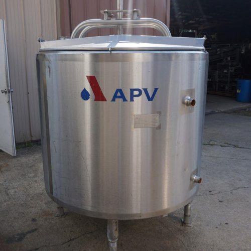 300 Gallon APV Crepaco 316 S/S Vertical Jacketed Sweep Agitated Tank
