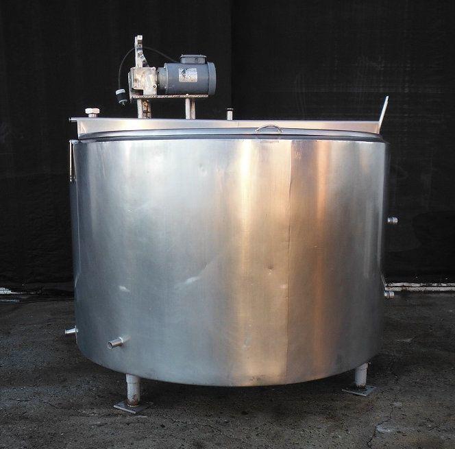 500 Gallon Tolan Vertical S/S Jacketed, Agitated Tank