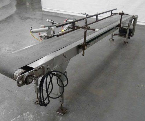 12 in W x 32 ft L Powered Two Section Belt Conveyor