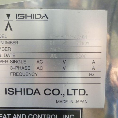 Ishida Model DACSH012SBCRI S/S  1,200 Gram Capacity Checkweigher