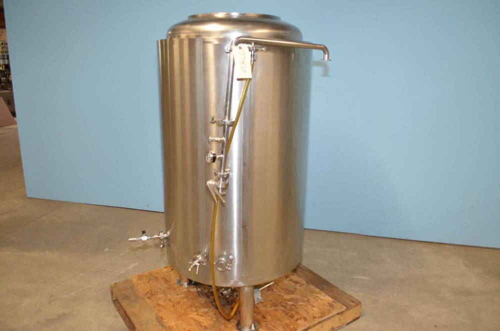 3.5 BBL Capacity Allied Beverage Model BBT3.5BBL Vertical S/S Jacketed Brite Tank