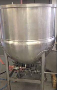 200 Gallon JC Pardo S/S Jacketed Kettle with Scrape Agitation