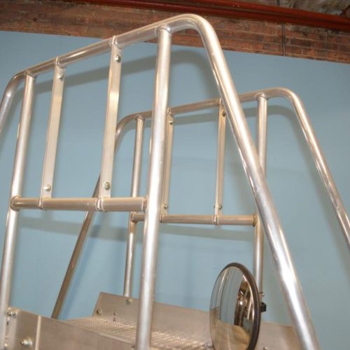 S/S Space Saver 50 in H Platform  Crossover Staircase