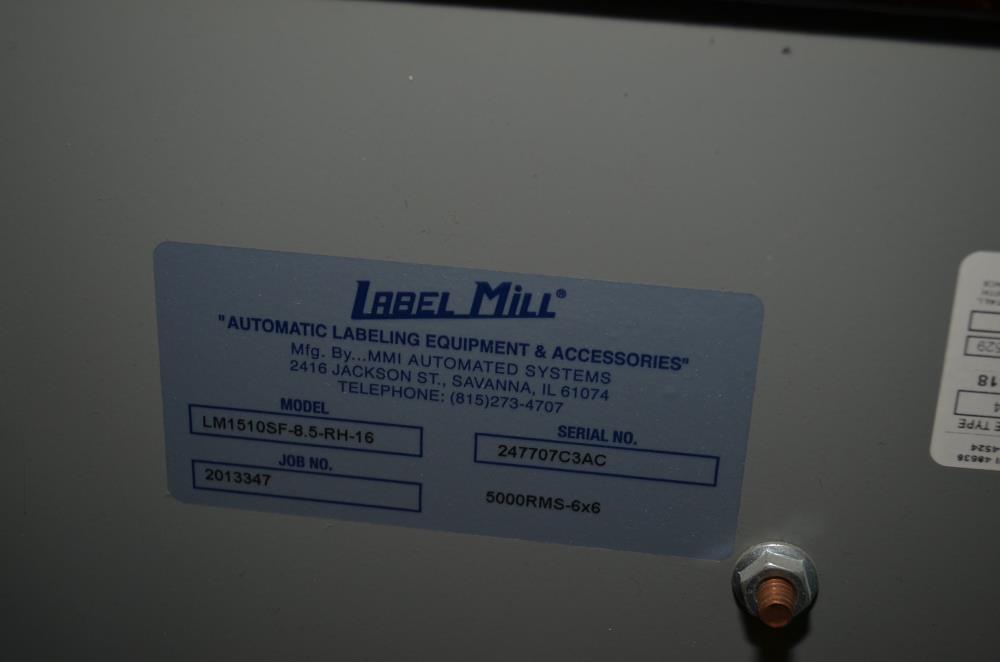 Label Mill Model LM1510SF8.5RH16 Wrap Around Pressure Sensitive Labeler