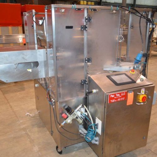 Pac Tec Model PTR6X2S (2) Head S/S Rotary Cup Filler with Sealer