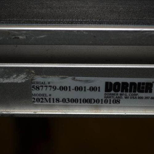 Dorner Model 202M180300100D010108 18 in W Powered Discharge Conveyor