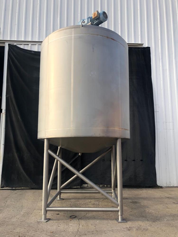3,000 Gallon Cherry Burell S/S Vertical S/S Insulated Tank w/ Sweep Scrape Agitation