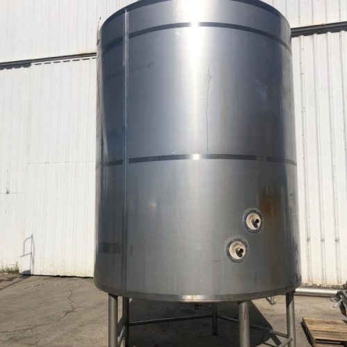 2,500 Gallon DCI Vertical S/S Jacketed Agitated Tank