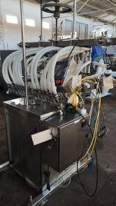 Inline Filling Systems (12) Head S/S Inline Pressure Overflow Filler with Conveyor