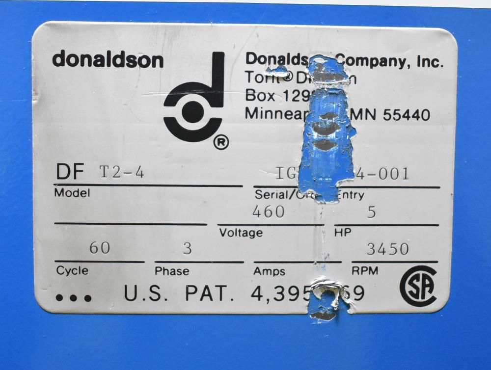 Donaldson Torit Model DFT24 1,016 Sq Ft Downflo II Dust Collector