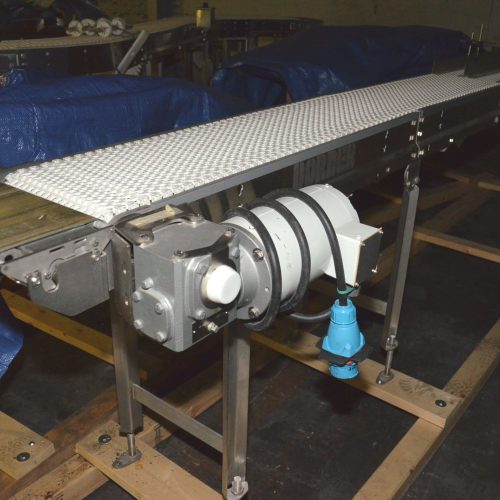 Dorner Approx 12 in W x 14 ft L S/S Frame Plastic Interlocking Chain Conveyor