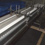 Dorner Approx 12 in W x 14 ft L S/S Frame Plastic Interlocking Chain Conveyor