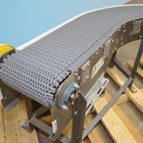 Multi Conveyor 10 in Wide 90 Degree Conveyor with Plastic Interlocking Belt