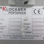 Klockner Model EAS Medipak Blister Pack Machine