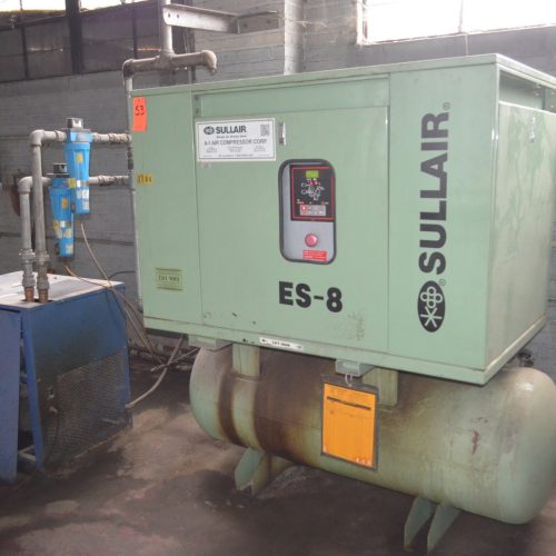 30 HP Sullair Model ES830H Rotary Screw Air Compressor with Refrigerated Air Dryer