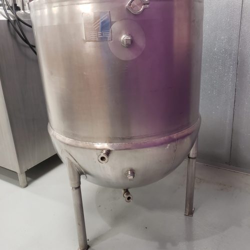 120 Gallon 316 S/S Jacketed Kettle with Admix Top Mount S/S High Shear Agitator