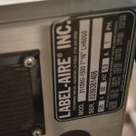 Label Aire Model 6000NFB3115NV Front Back and Neck Pressure Sensitive Labeler