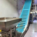 Incline Conveyor with Polyurethane Flighted Belting