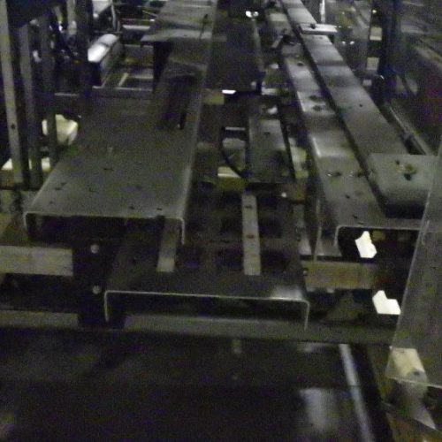 Hartness Model 825AT 20 CPM Drop Case Packer with Gang Infeed