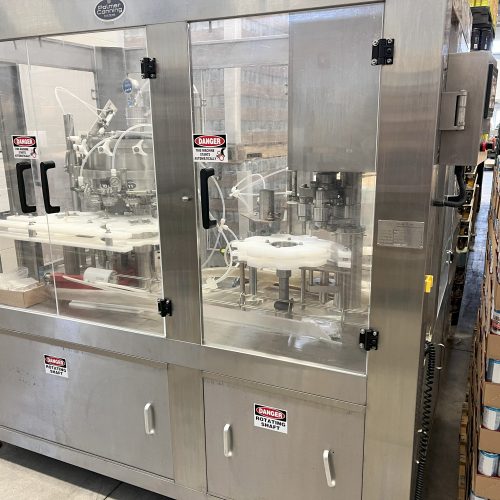 Palmer Model 12/1 S/S Rotary Counter Pressure 40 CPM Monoblock Can Filler and Seamer