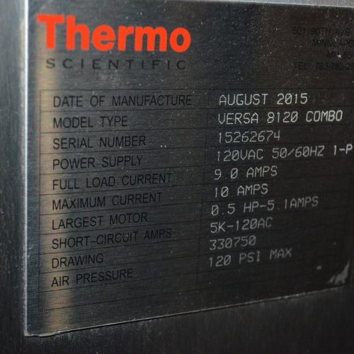 Thermo Scientific Model Versa8120 Combination Conveyorized Check Weigher Metal Detector