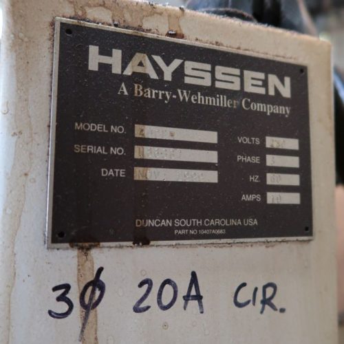 Hayssen Servo II Model 1216HR VFFS Machine with All Fill Auger Filler